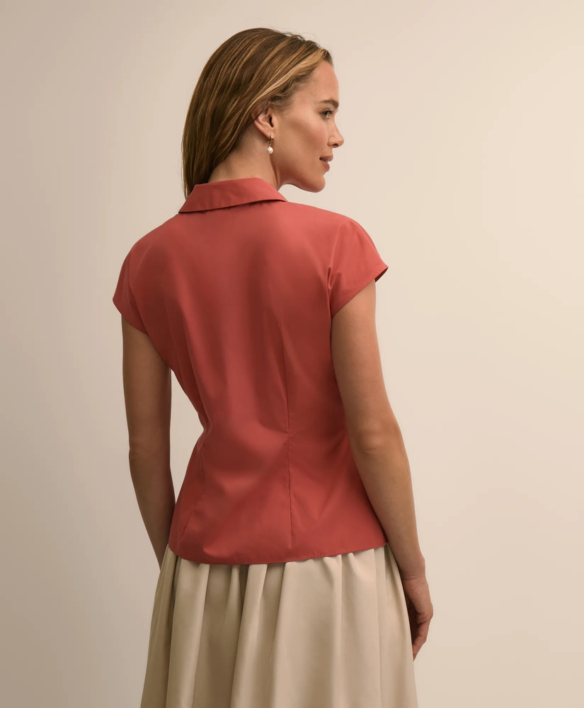 Supima&reg; Cotton Open Point-Collar Belted Shirt, image 3