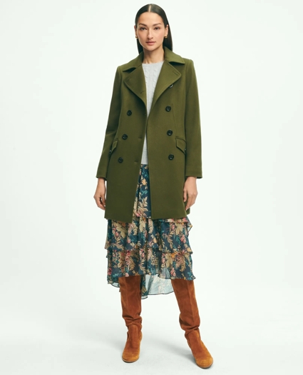 Brushed Wool Double-Breasted Peacoat, image 2