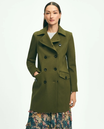 Brushed Wool Double-Breasted Peacoat, image 1