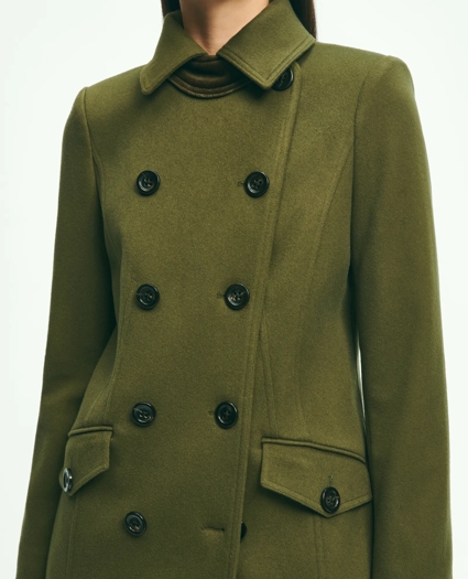 Brushed Wool Double-Breasted Peacoat, image 4