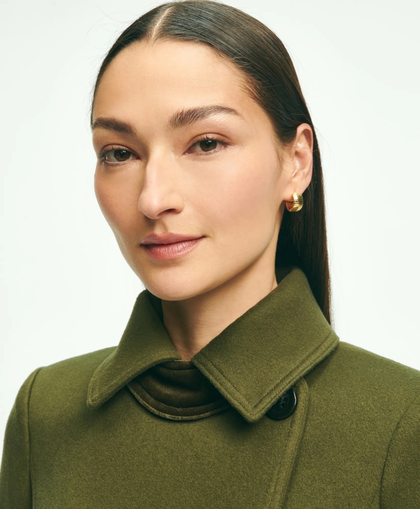 Brushed Wool Double-Breasted Peacoat, image 5