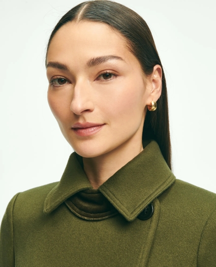 Brushed Wool Double-Breasted Peacoat, image 5