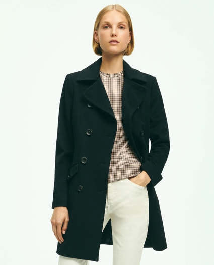 Brushed Wool Double-Breasted Peacoat, image 1