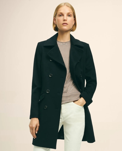 Brushed Wool Double-Breasted Peacoat, image 1