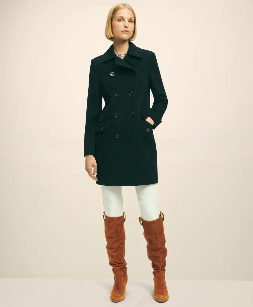 Brushed Wool Double-Breasted Peacoat, image 2