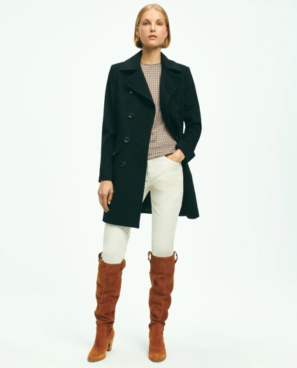 Brushed Wool Double-Breasted Peacoat, image 3