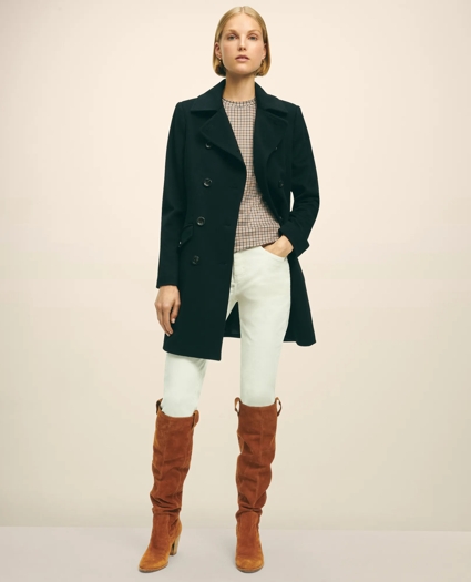Brushed Wool Double-Breasted Peacoat, image 3