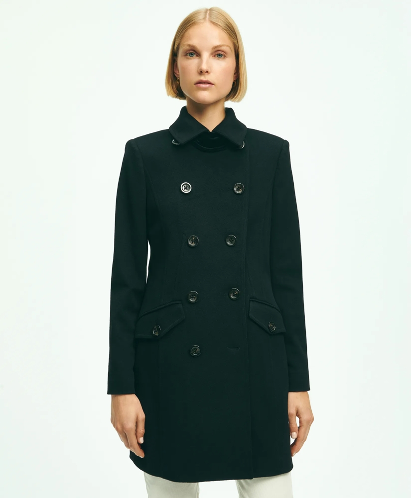 Brushed Wool Double-Breasted Peacoat, image 4