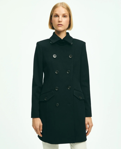 Brushed Wool Double-Breasted Peacoat, image 4