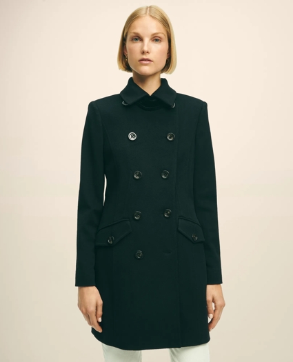 Brushed Wool Double-Breasted Peacoat, image 4