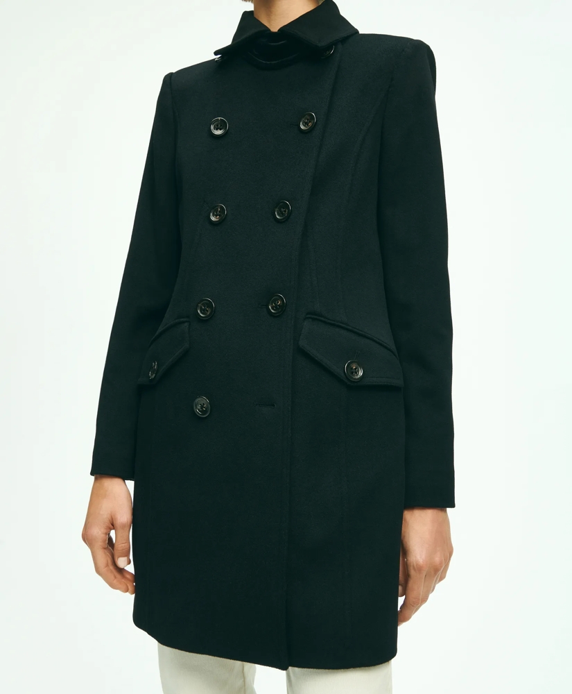 Brushed Wool Double-Breasted Peacoat, image 7
