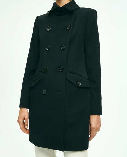 Brushed Wool Double-Breasted Peacoat, image 7