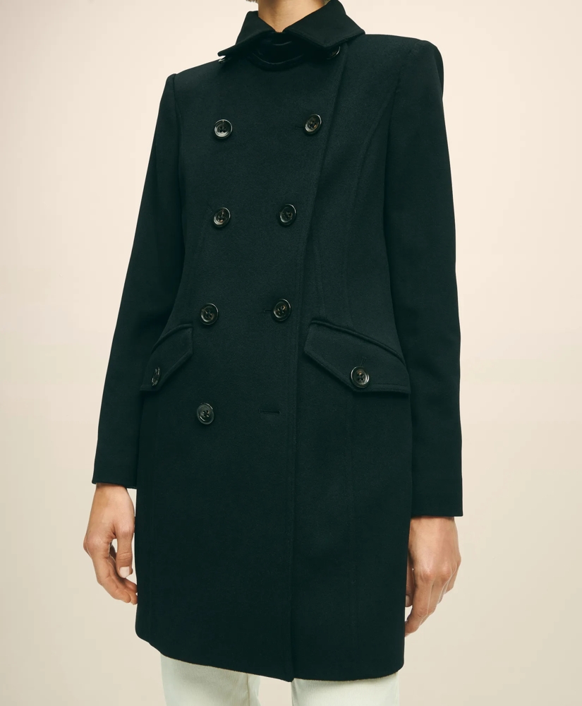 Brushed Wool Double-Breasted Peacoat, image 7