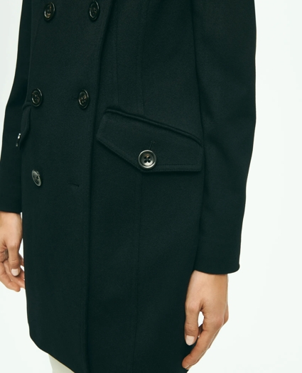 Brushed Wool Double-Breasted Peacoat, image 8