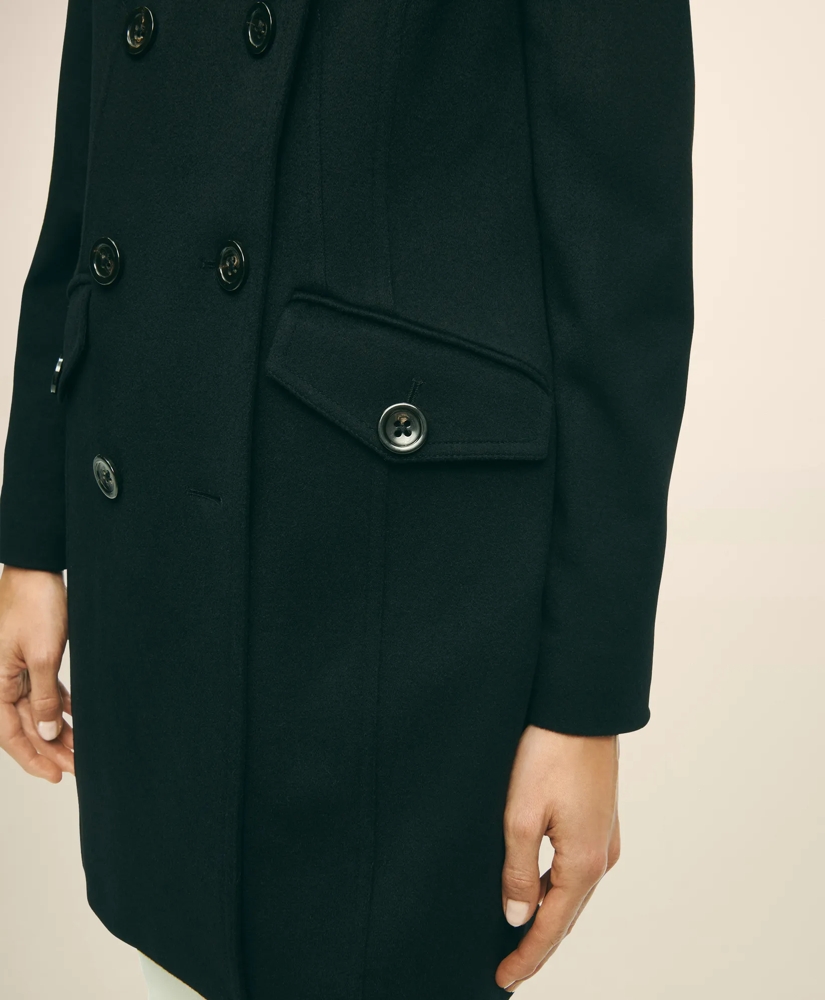 Brushed Wool Double-Breasted Peacoat, image 8
