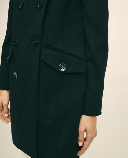 Brushed Wool Double-Breasted Peacoat, image 8