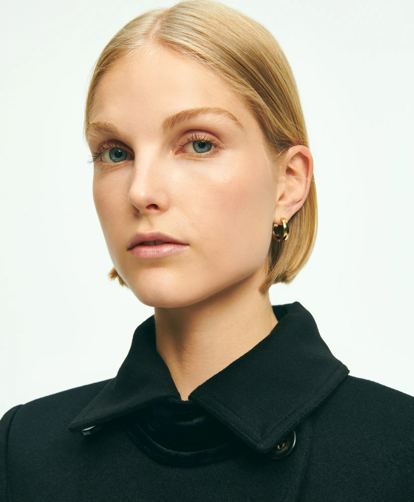 Brushed Wool Double-Breasted Peacoat, image 9
