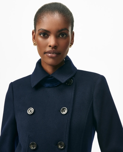 Brushed Wool Double-Breasted Peacoat, image 3