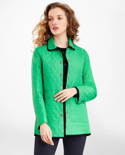 Water-Repellent Quilted Car Coat, image 1
