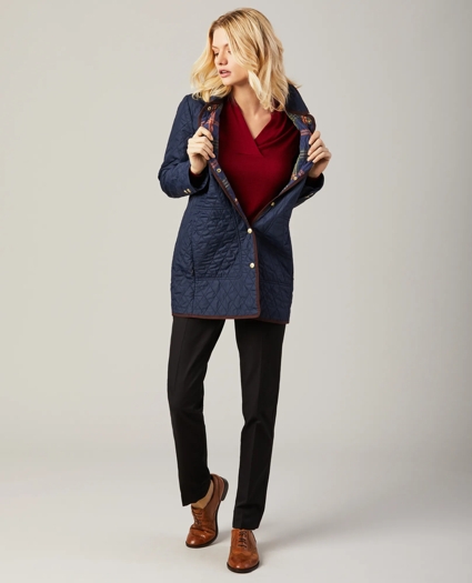 Water-Repellent Quilted Car Coat, image 2