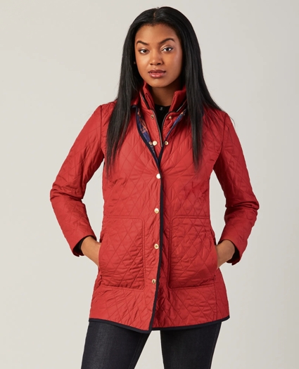 Water-Repellent Quilted Car Coat, image 1