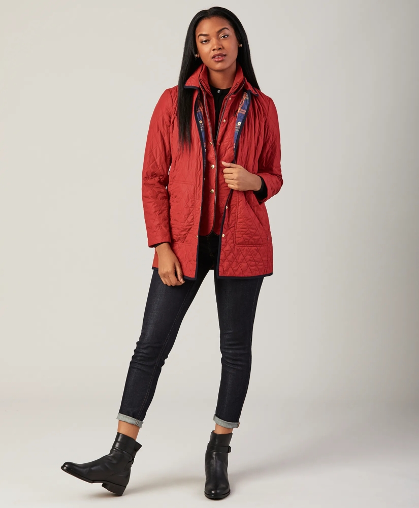 Water-Repellent Quilted Car Coat, image 2