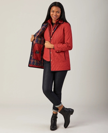 Water-Repellent Quilted Car Coat, image 3