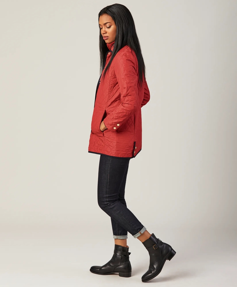 Water-Repellent Quilted Car Coat, image 4