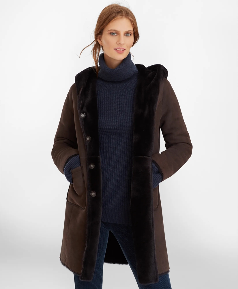 Shearling Hooded Coat, image 2