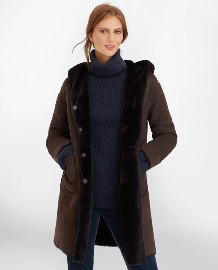 Shearling Hooded Coat, image 2
