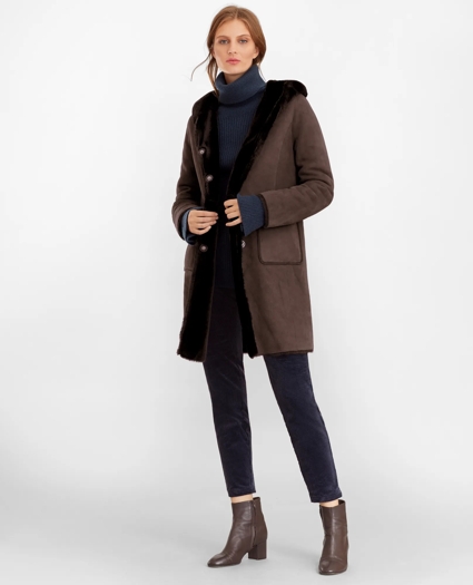 Shearling Hooded Coat, image 3