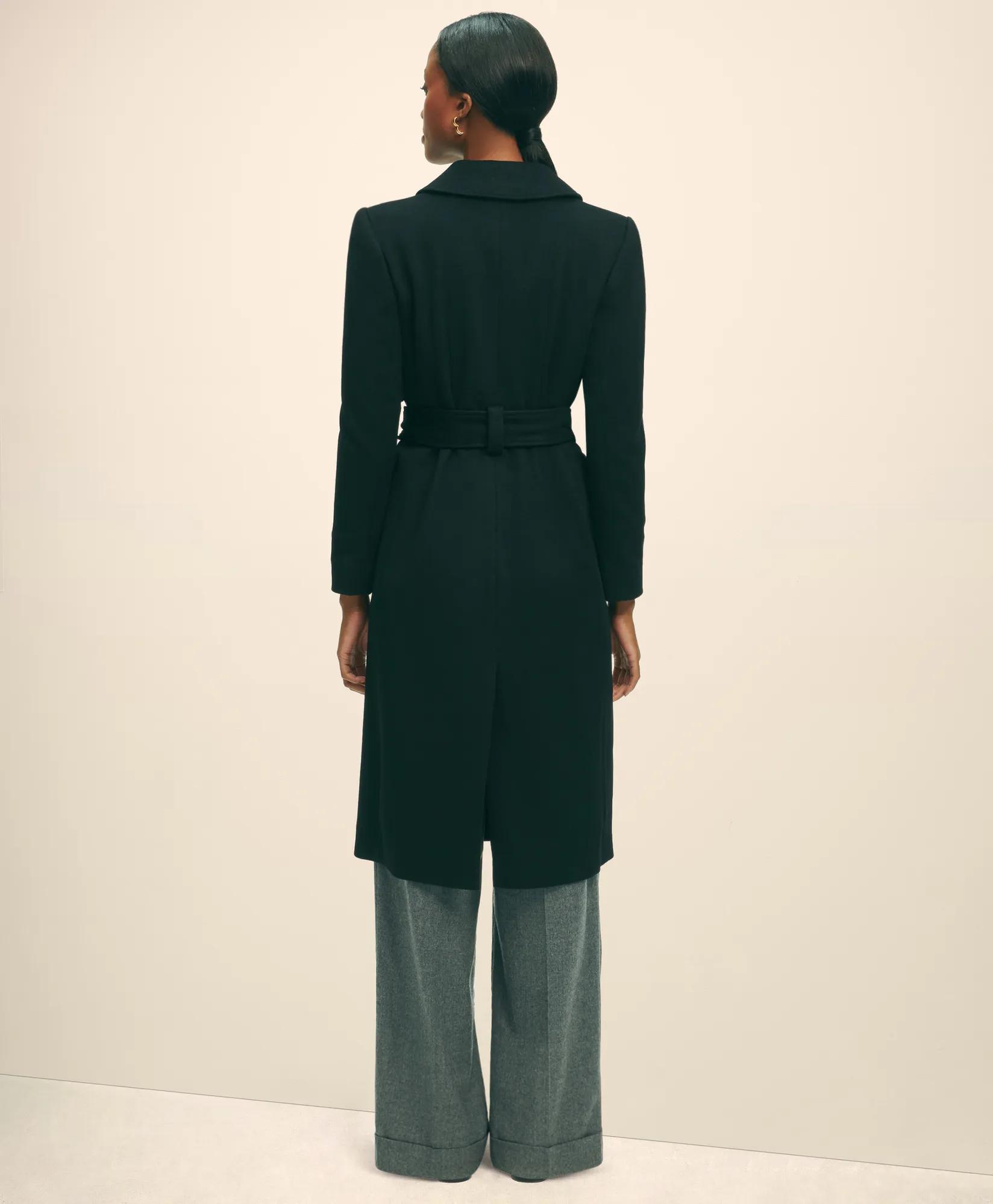 Brushed Wool Twill Wrap Coat secondary