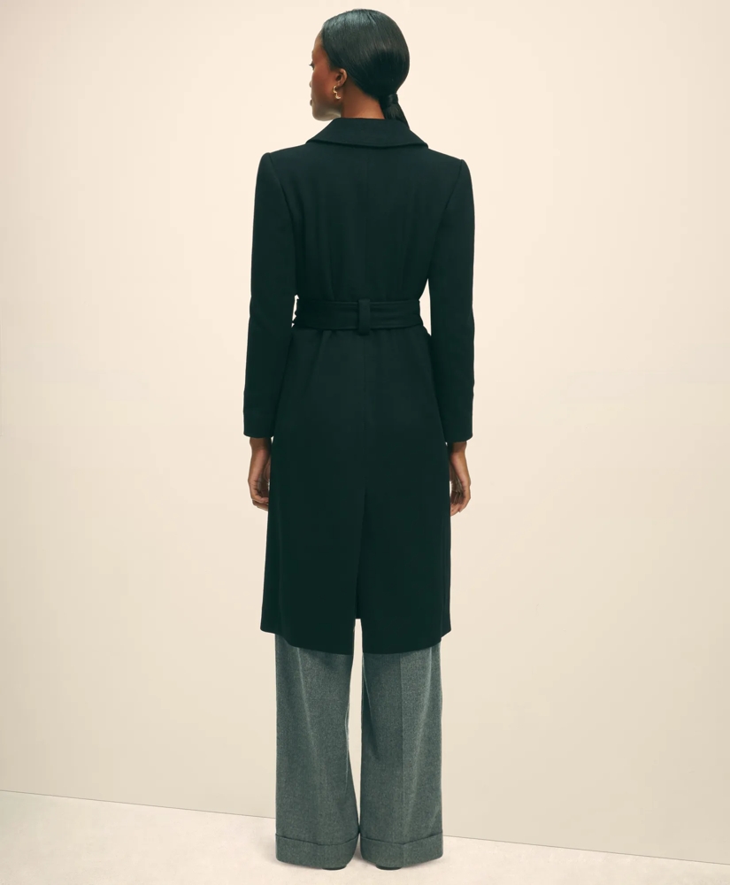 Brushed Wool Twill Wrap Coat, image 2