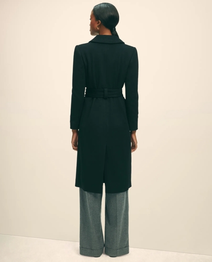 Brushed Wool Twill Wrap Coat, image 2