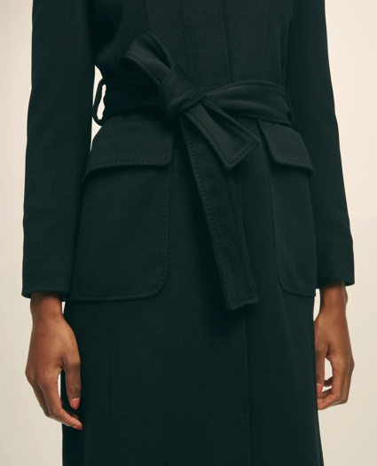 Brushed Wool Twill Wrap Coat, image 4