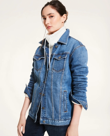 Relaxed Stretch Denim Jacket, image 1