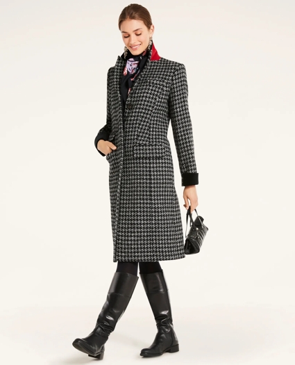 Wool Houndstooth Coat, image 1