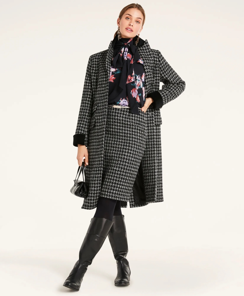 Wool Houndstooth Coat, image 2