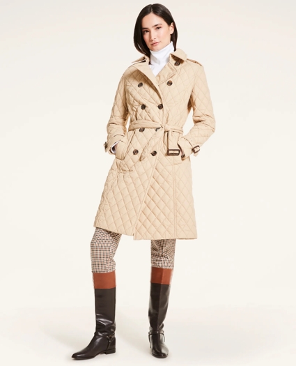 Quilted Taffeta Trench Coat, image 4