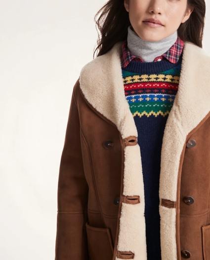 Shearling Double Breasted Coat, image 3