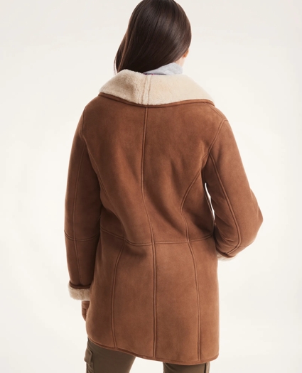 Shearling Double Breasted Coat