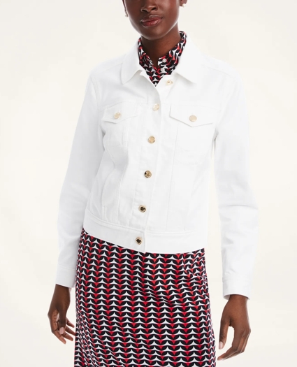 Stretch Cotton Twill Denim Jacket, image 1