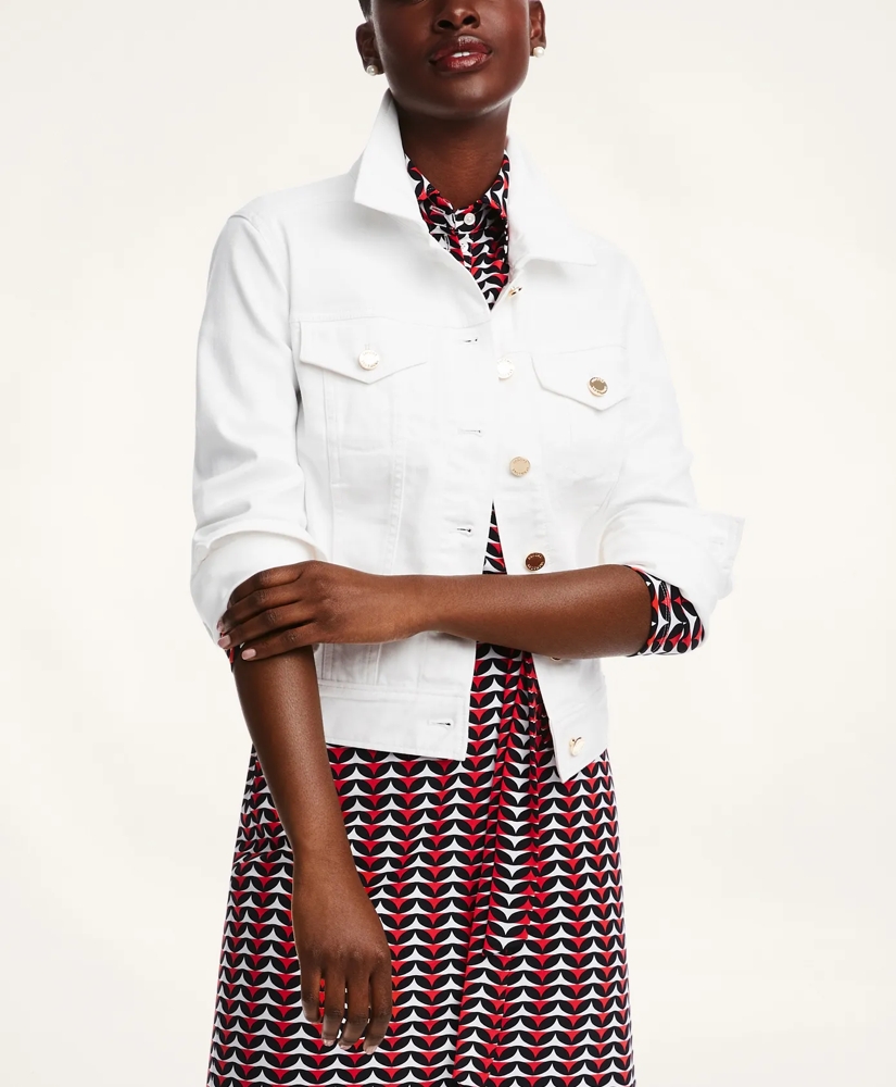 Stretch Cotton Twill Denim Jacket, image 3