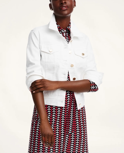 Stretch Cotton Twill Denim Jacket, image 3