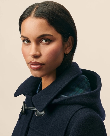 Wool Twill Hooded Toggle Coat, image 3