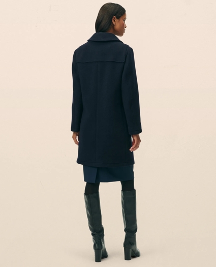 Wool Twill Hooded Toggle Coat, image 4