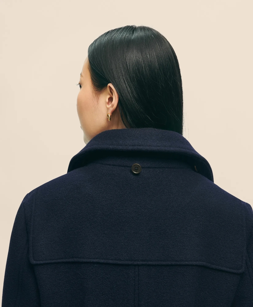 Wool Twill Hooded Toggle Coat, image 6