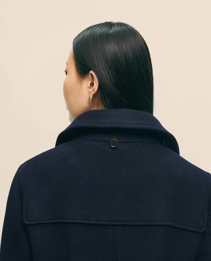 Wool Twill Hooded Toggle Coat, image 6