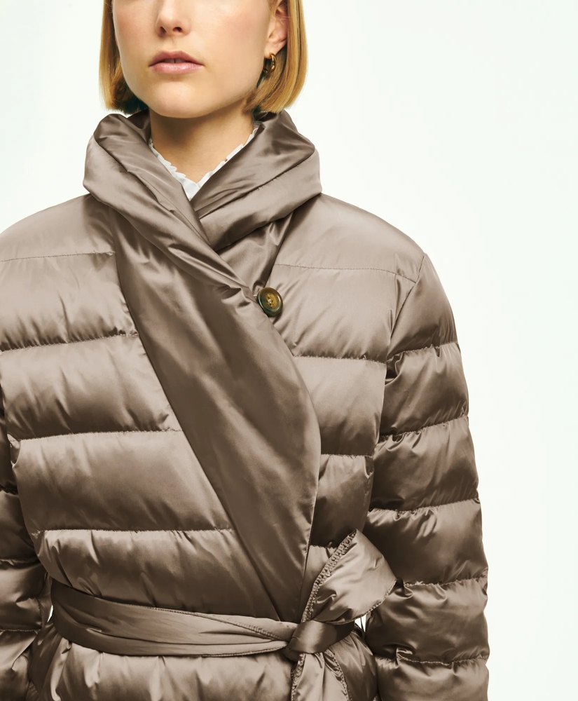 Down Water-Resistant Belted Puffer Coat, image 4