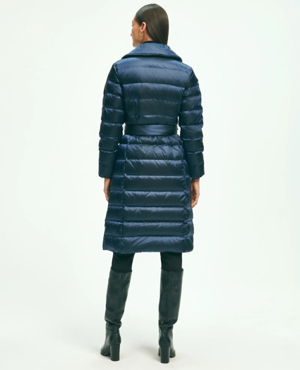 Down Water-Resistant Belted Puffer Coat, image 2